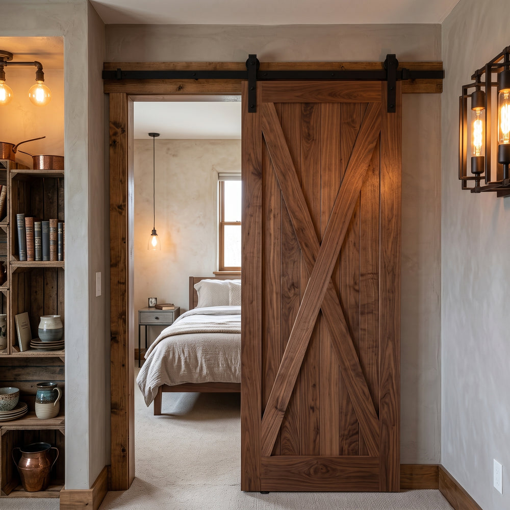 X Brace Wood 1 Panel Barn Door - DALMATIAN DOORS™ and Woodworking